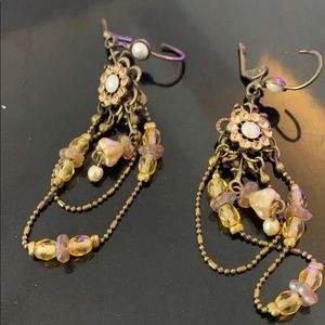 Flower beaded earring